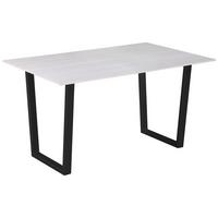 Esstisch Emin Keramik Hellgrau, B: 140 cm - Beige/Schwarz, KONVENTIONELL, Stein/Metall (140/76/90cm) - MID.YOU