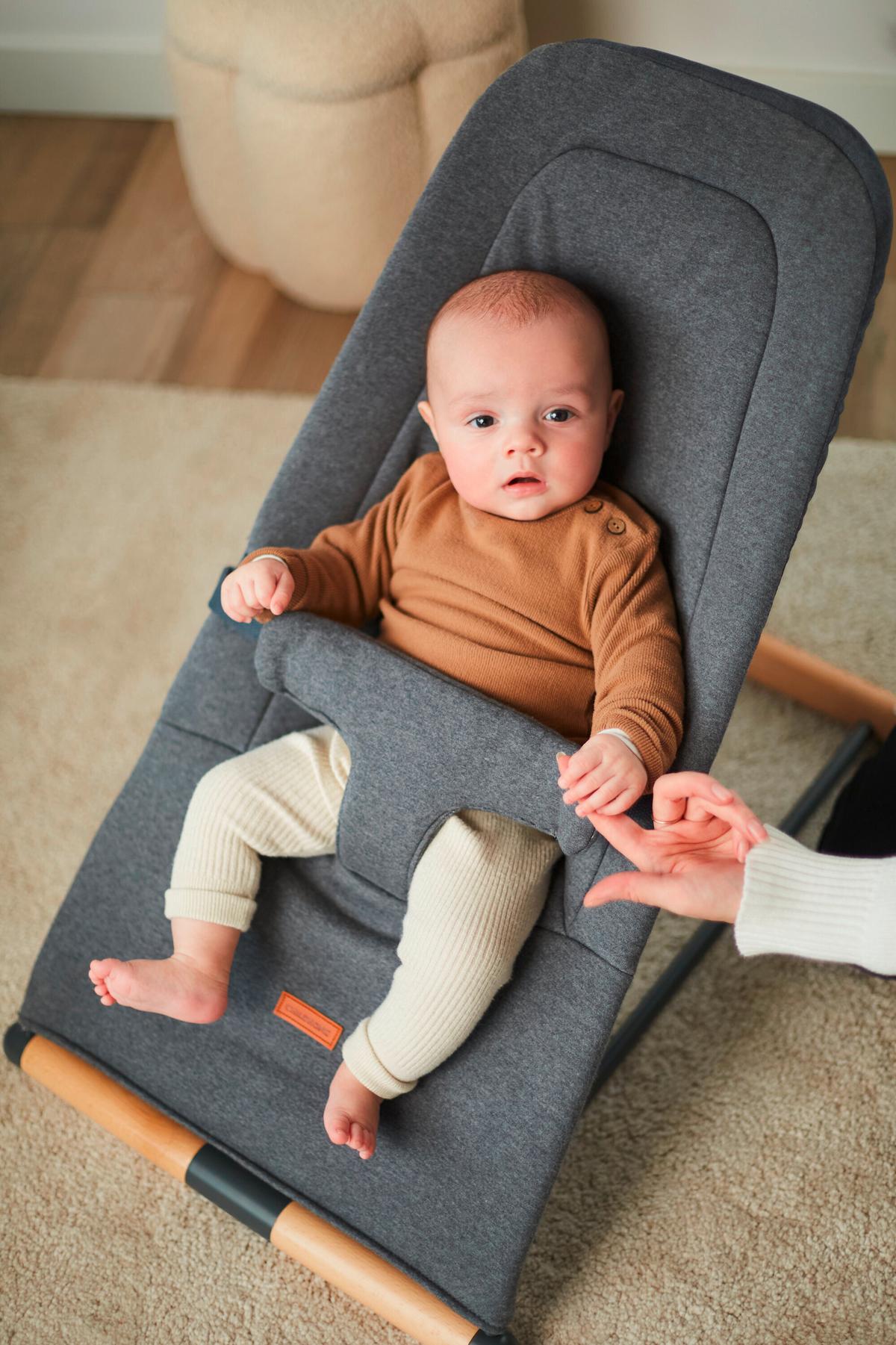 Schaukelwippe Evolux Anthrazit, B: 64 cm - Anthrazit, KONVENTIONELL, Holz/Textil (64/47/65,5cm) - Childhome
