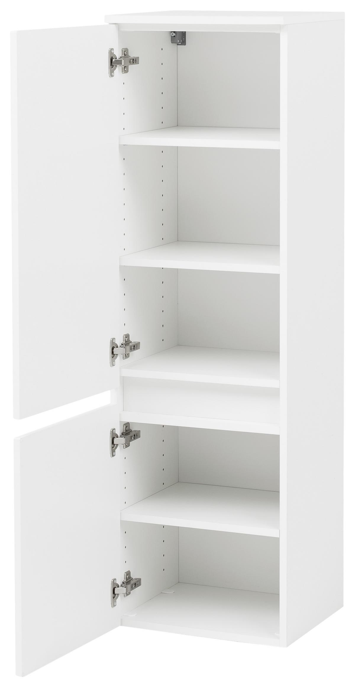 Midischrank Kopenhagen B: 40 Cm Weiß - Silberfarben/Weiß, KONVENTIONELL, Holzwerkstoff (40/130/35cm) - Held