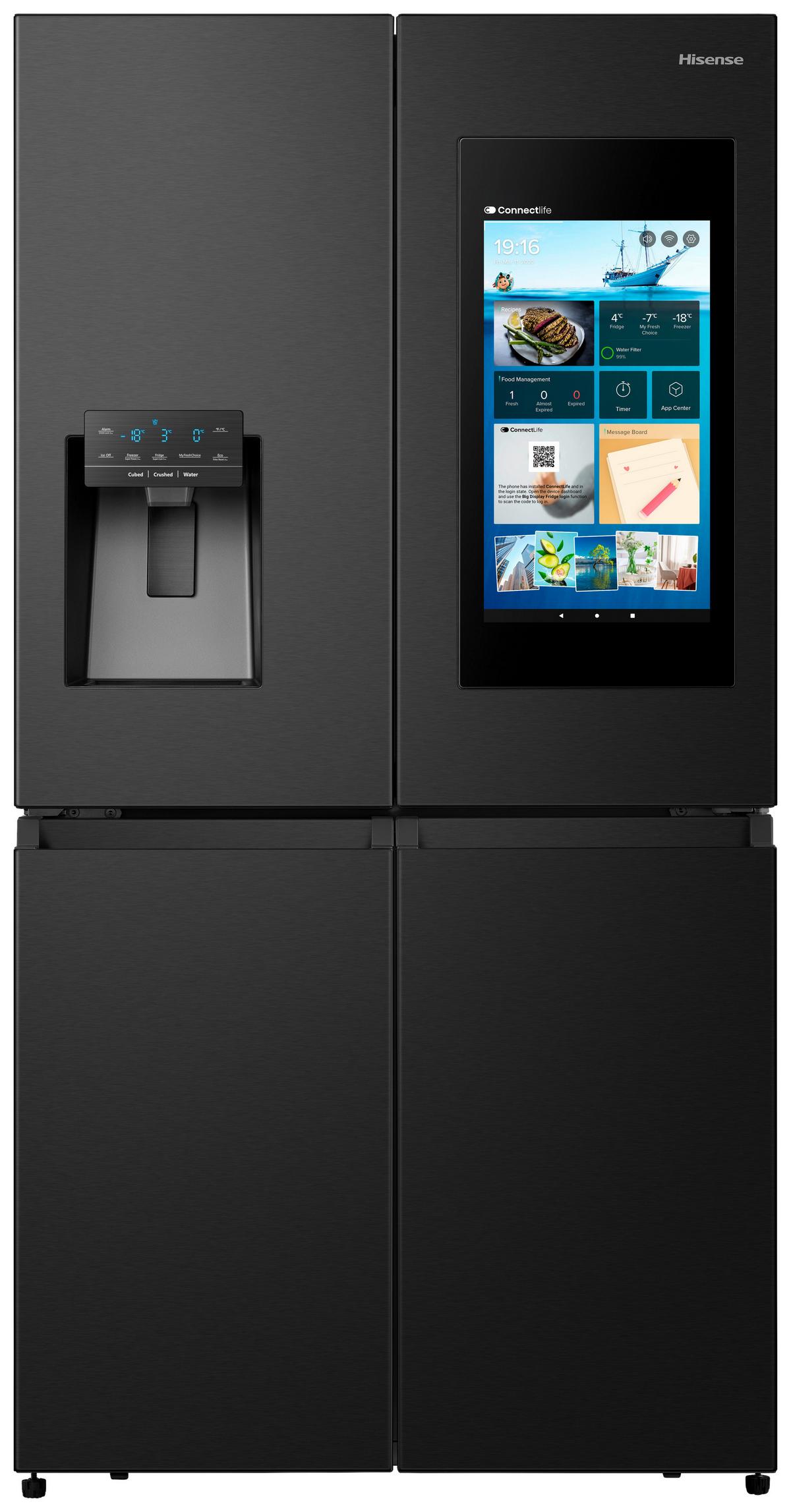 Multi-Door Rq760n4ife - Schwarz, Basics, Metall (91,4/178,5/72,5cm) - Hisense
