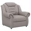 Polstersessel Boston Hellbraun Lederlook - Hellbraun/Schwarz, KONVENTIONELL, Textil (104/102/101cm) - Livetastic