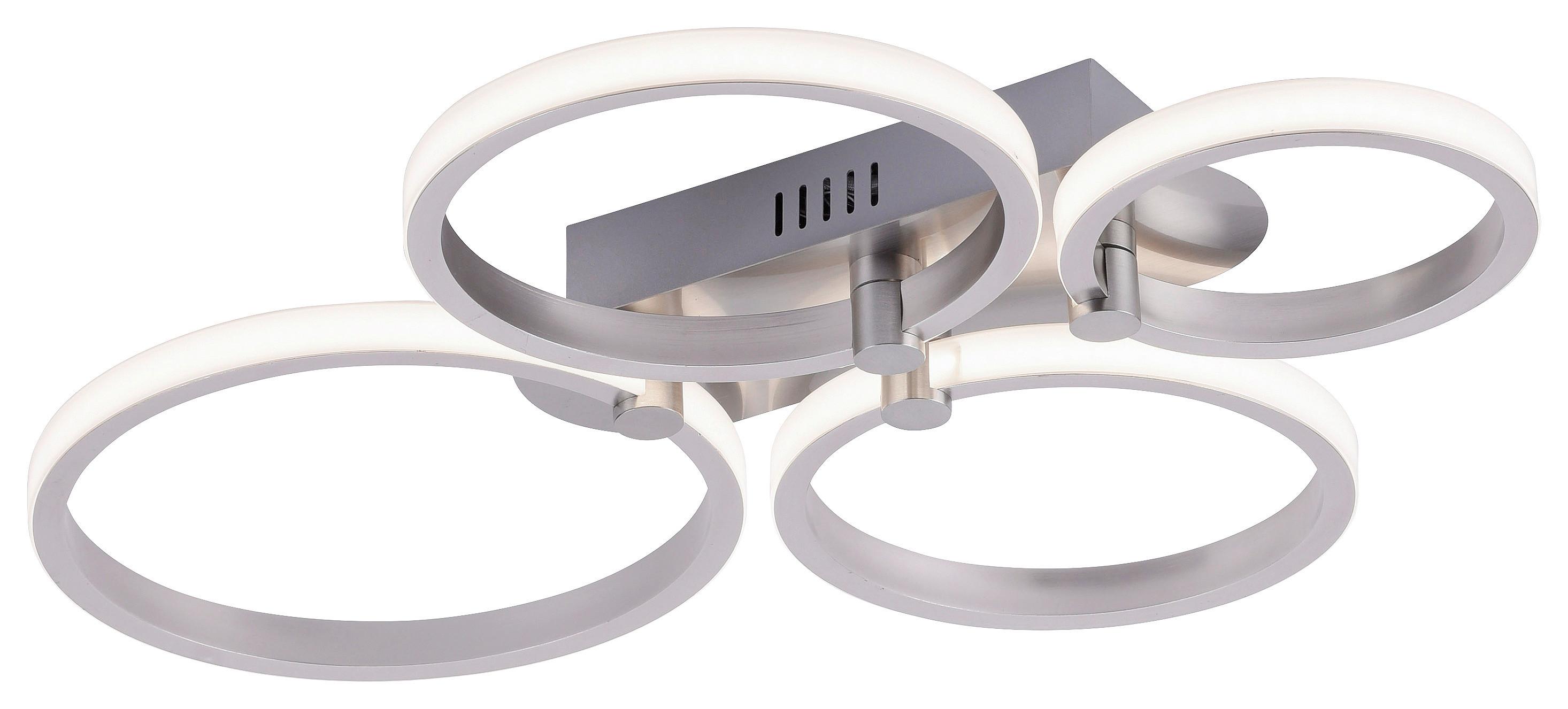 LED-Deckenleuchte L16271-55 Lolasmart-Johanna - Alufarben, Design, Kunststoff/Metall (52/56,5/10,5cm)