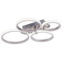 LED-DECKENLEUCHTE L16271-55 LOLASMART-JOHANNA - Alufarben, Design, Kunststoff/Metall (52/56,5/10,5cm)