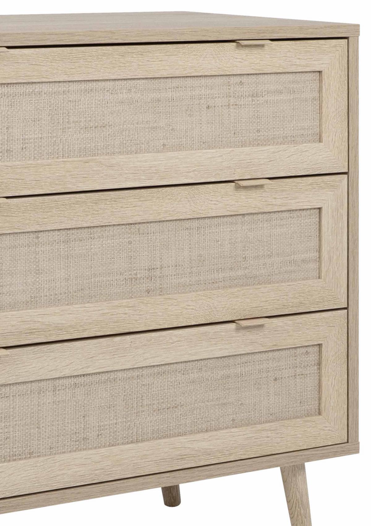 Kommode B 80 Cm Bali, Sonoma Eiche/geflechtsoptik - Sonoma Eiche, Natur, Holzwerkstoff (80/80/40cm) - MID.YOU