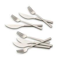 Pizzabesteckset 8-Teilig für 4 Personen - Silberfarben, Basics, Metall (23cm) - Echtwerk