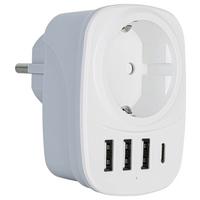 ROZBOČOVACÍ ADAPTÉR DO ZÁSUVK ALRO - biela, Konventionell, kov/plast (8/6/8cm) - Mömax