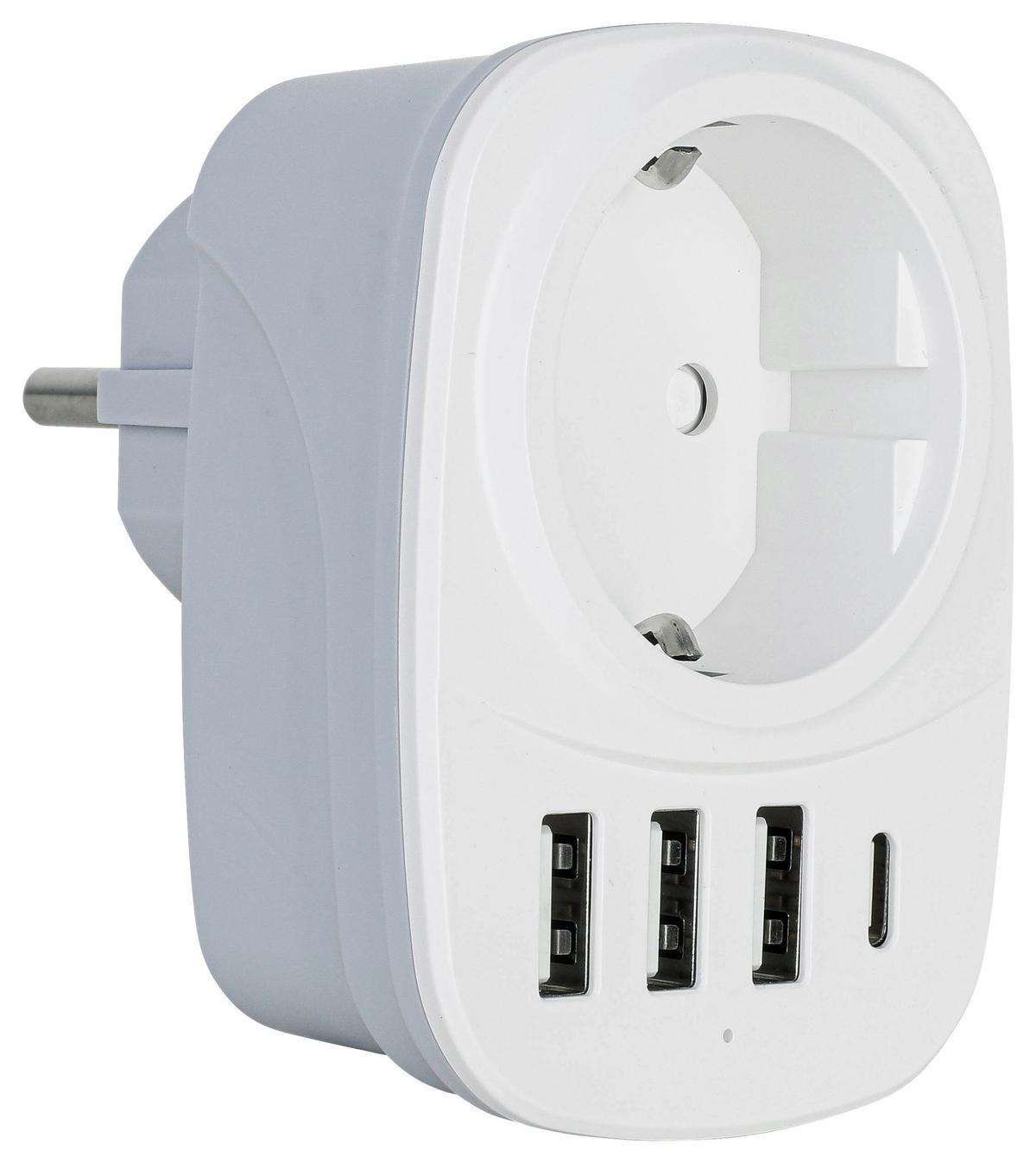 ROZBOČOVACÍ ADAPTÉR DO ZÁSUVK ALRO - biela, Konventionell, kov/plast (8/6/8cm) - Mömax