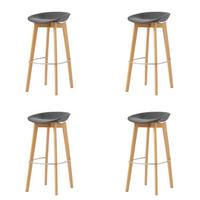 Barhocker-Set Keeve - Dunkelgrau, MODERN, Holz/Metall (44,5/90/46cm) - MID.YOU