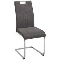 Židle KATJA šedá - šedá/barvy chromu, Moderní, kov/textil (42/98/56cm) - Mömax