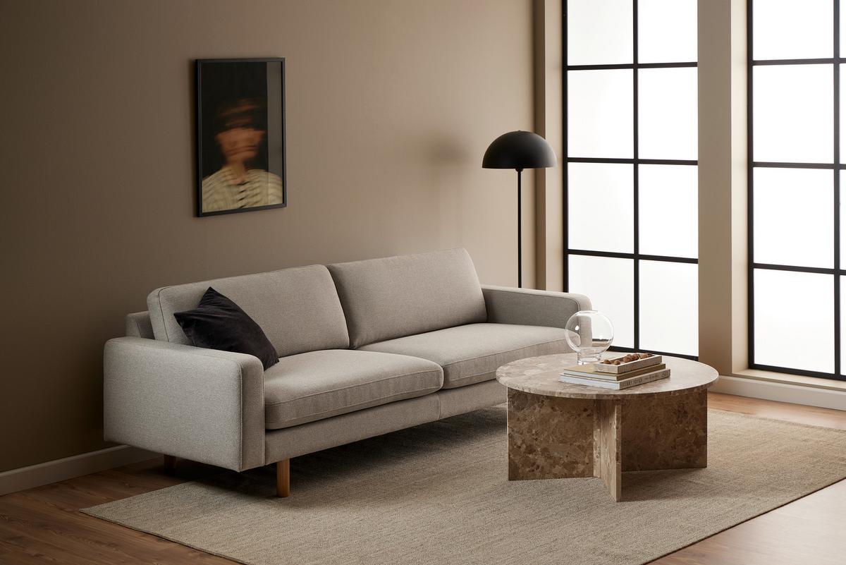 Konferenční stolek VEGA mramor kámen - hnědá, Design, kámen (90/90/42cm) - MID.YOU