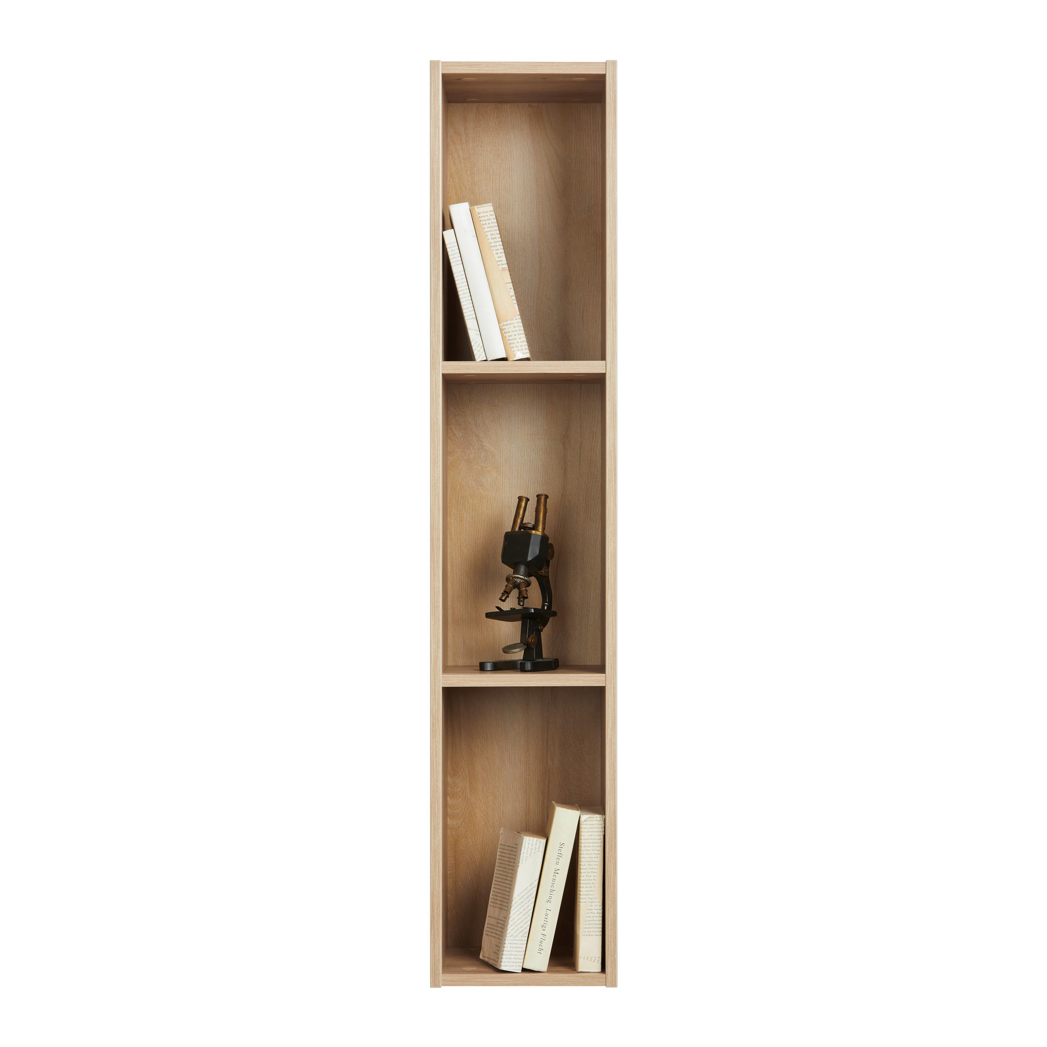 NÁSTĚNNÝ REGÁL WIDE - dub artisan, Moderní, kompozitní dřevo (123/25/30cm) - Mömax