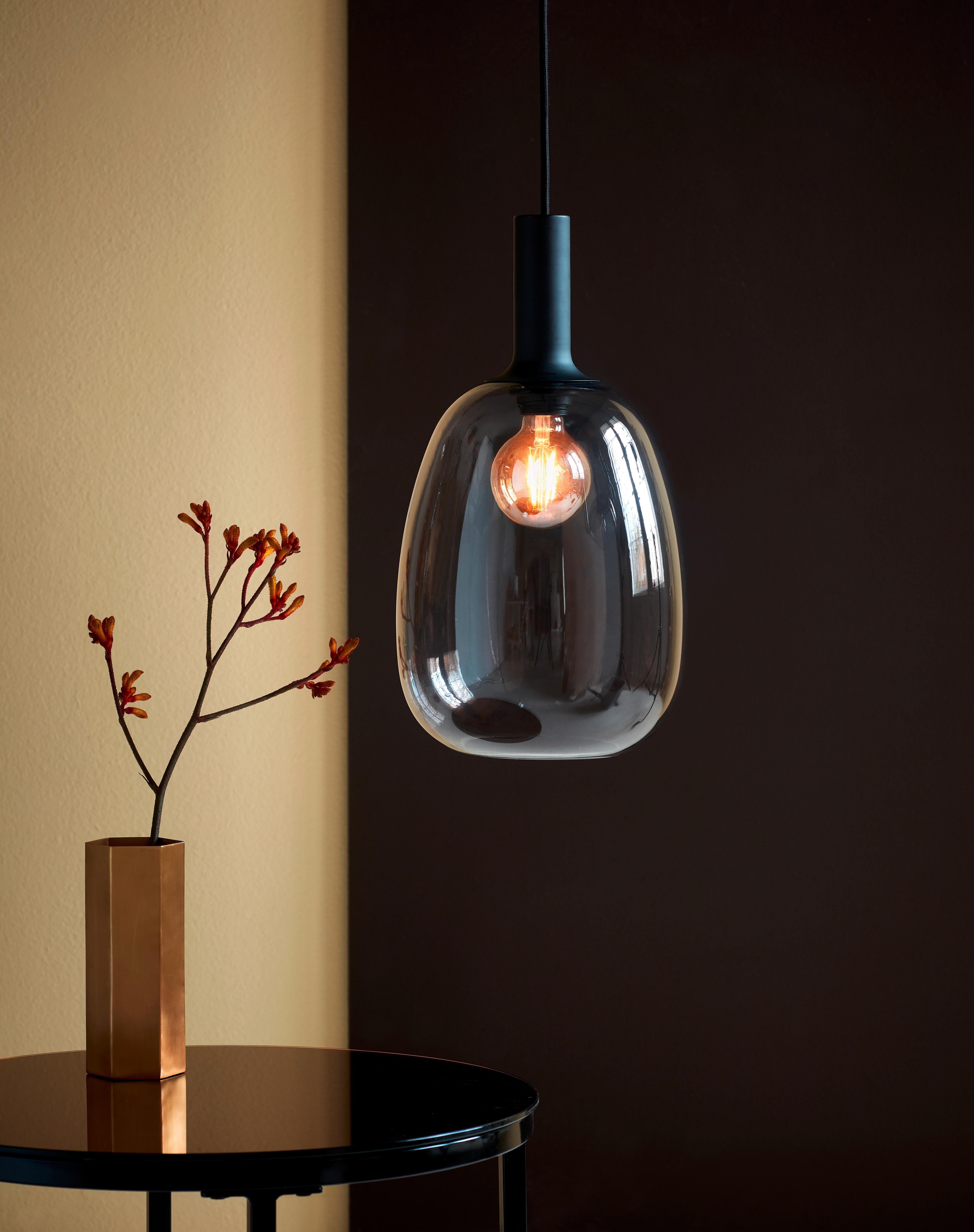 Hängeleuchte Alton Schwarz D: 43 cm - Schwarz, Basics, Glas/Metall (43/343cm) - Nordlux