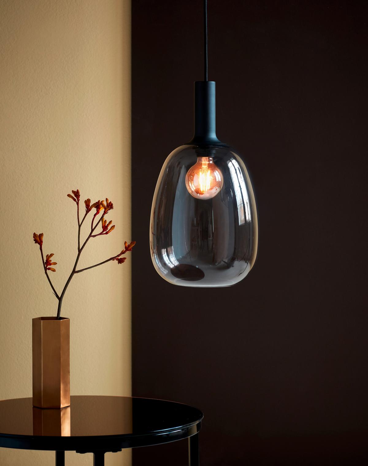 Hängeleuchte Alton Schwarz D: 43 cm - Schwarz, Basics, Glas/Metall (43/343cm) - Nordlux