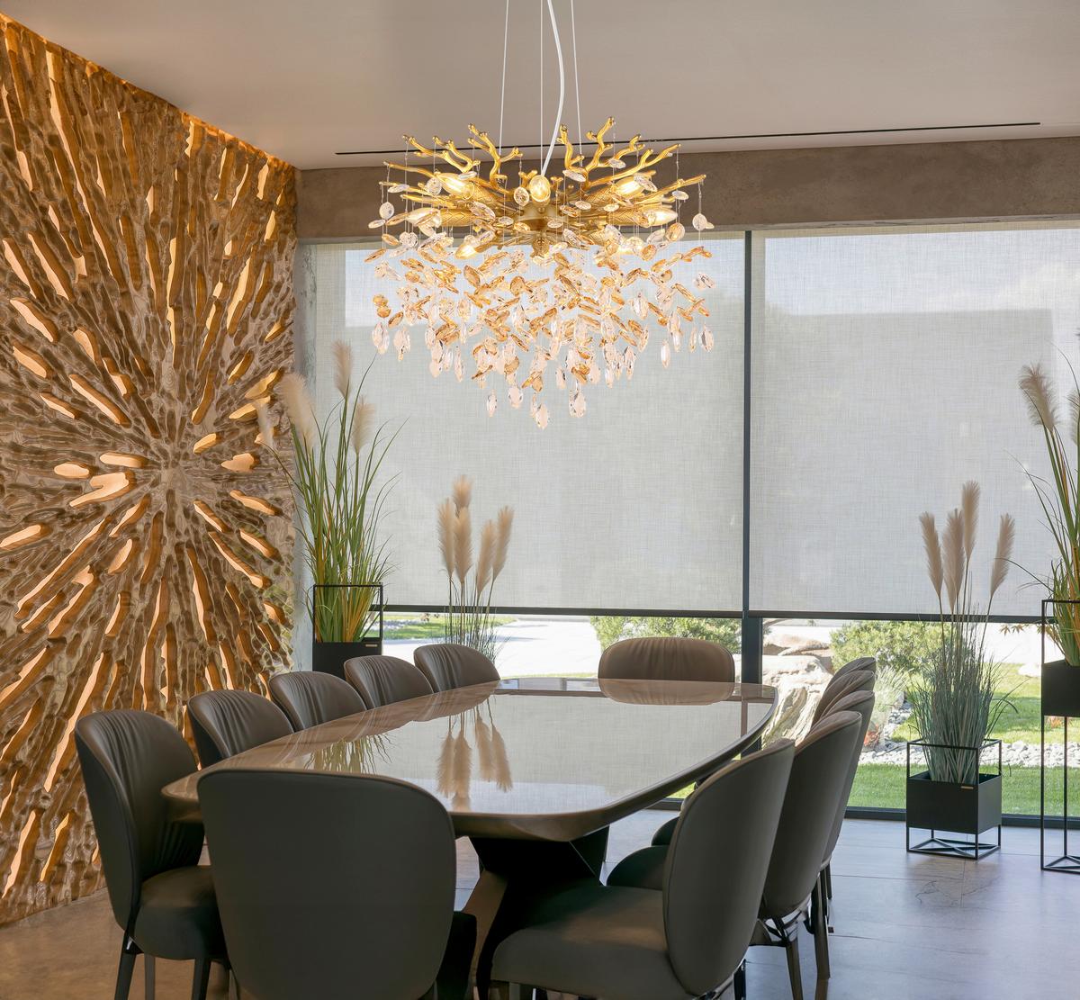 HÄNGELEUCHTE 64138H1G QUEENA - Klar/Goldfarben, Design, Glas/Metall (60/120cm) - Globo