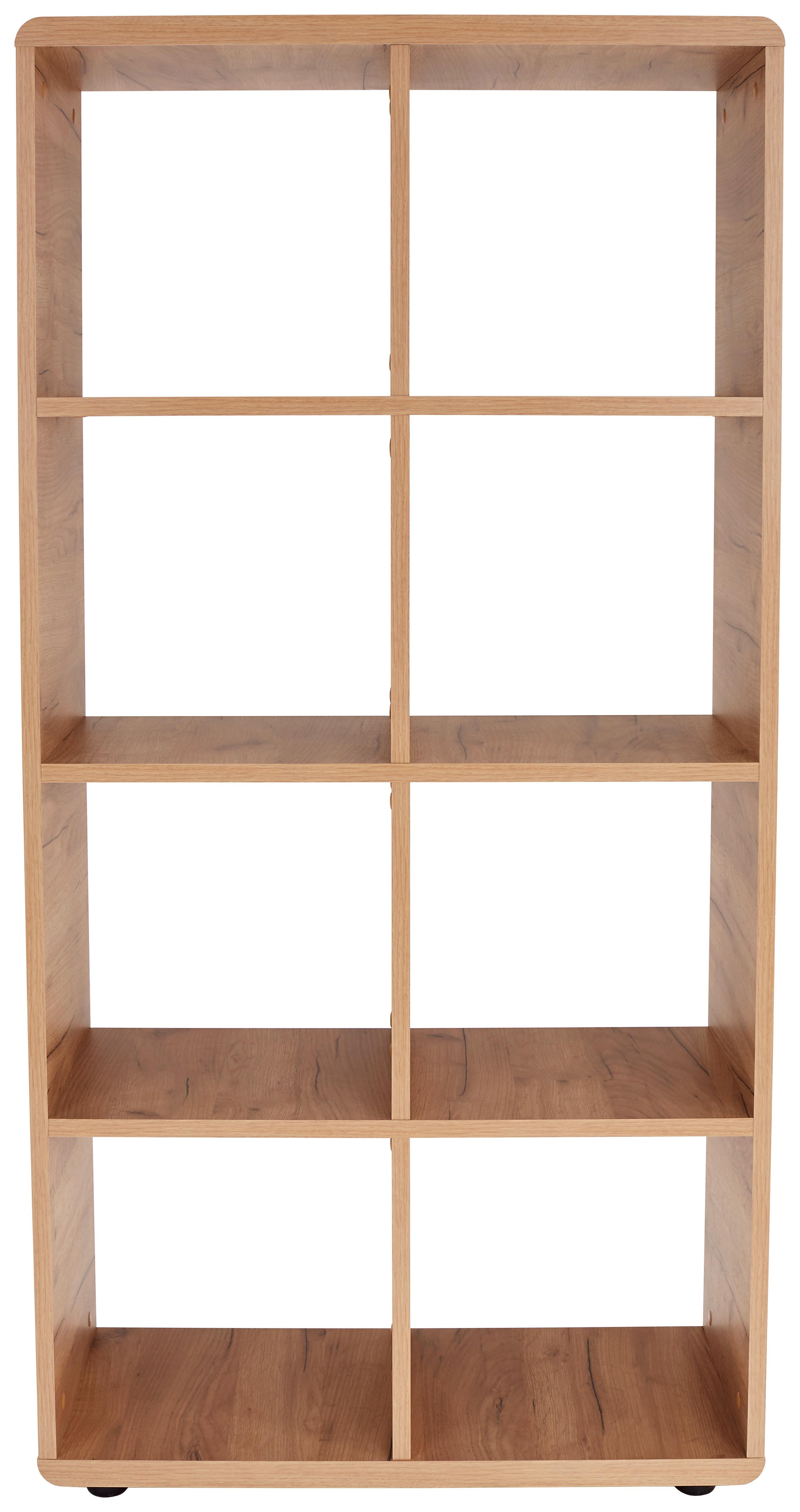 Regal Fontana B 73,2cm, Eiche Dekor - Eichefarben/Schwarz, MODERN, Holzwerkstoff (73,2/145/35cm)