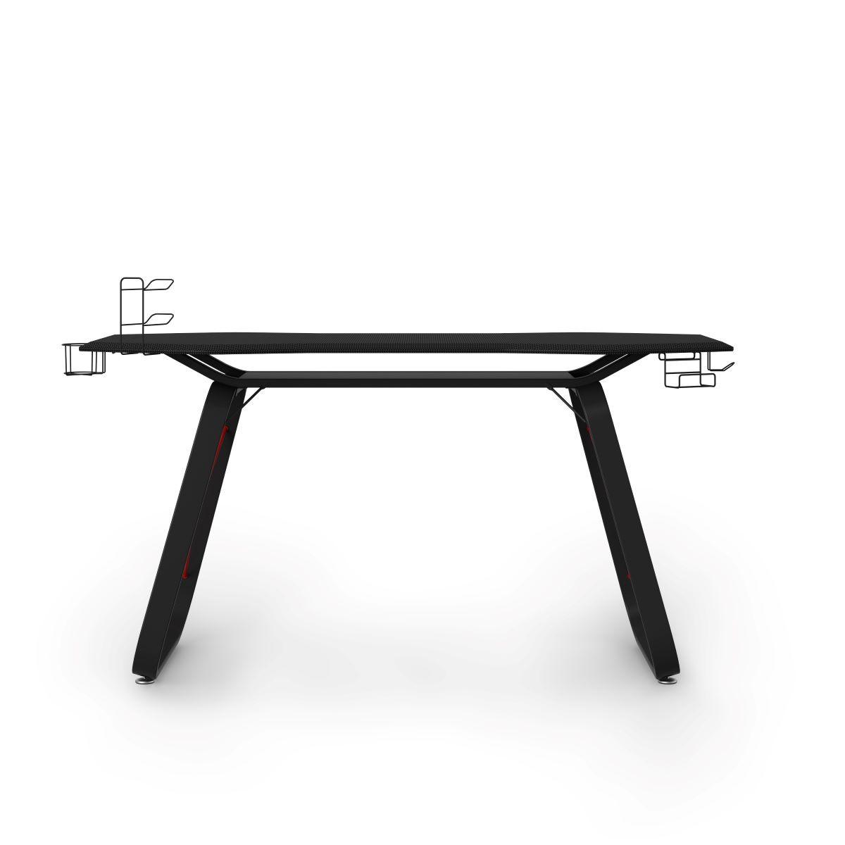Gamingtisch Oblivion Schwarz L: 146 Cm - Schwarz, Design, Holzwerkstoff/Metall (146/90/69cm) - MID.YOU