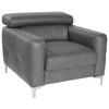 Polstersessel Sammy Grau - Chromfarben/Grau, Design, Textil (99/78-92/106cm) - Livetastic