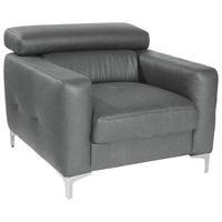 Polstersessel Sammy Grau - Chromfarben/Grau, Design, Textil (99/78-92/106cm) - Livetastic