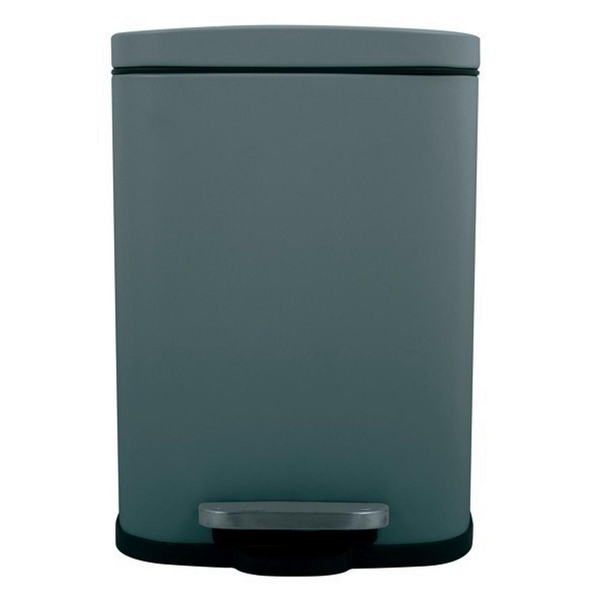 Treteimer Akira 5l Dunkelgrau Metall Lxbxh: 21,4x17,6x30 Cm - Dunkelgrau/Schwarz, Basics, Kunststoff/Metall (21,4/17,6/30cm)
