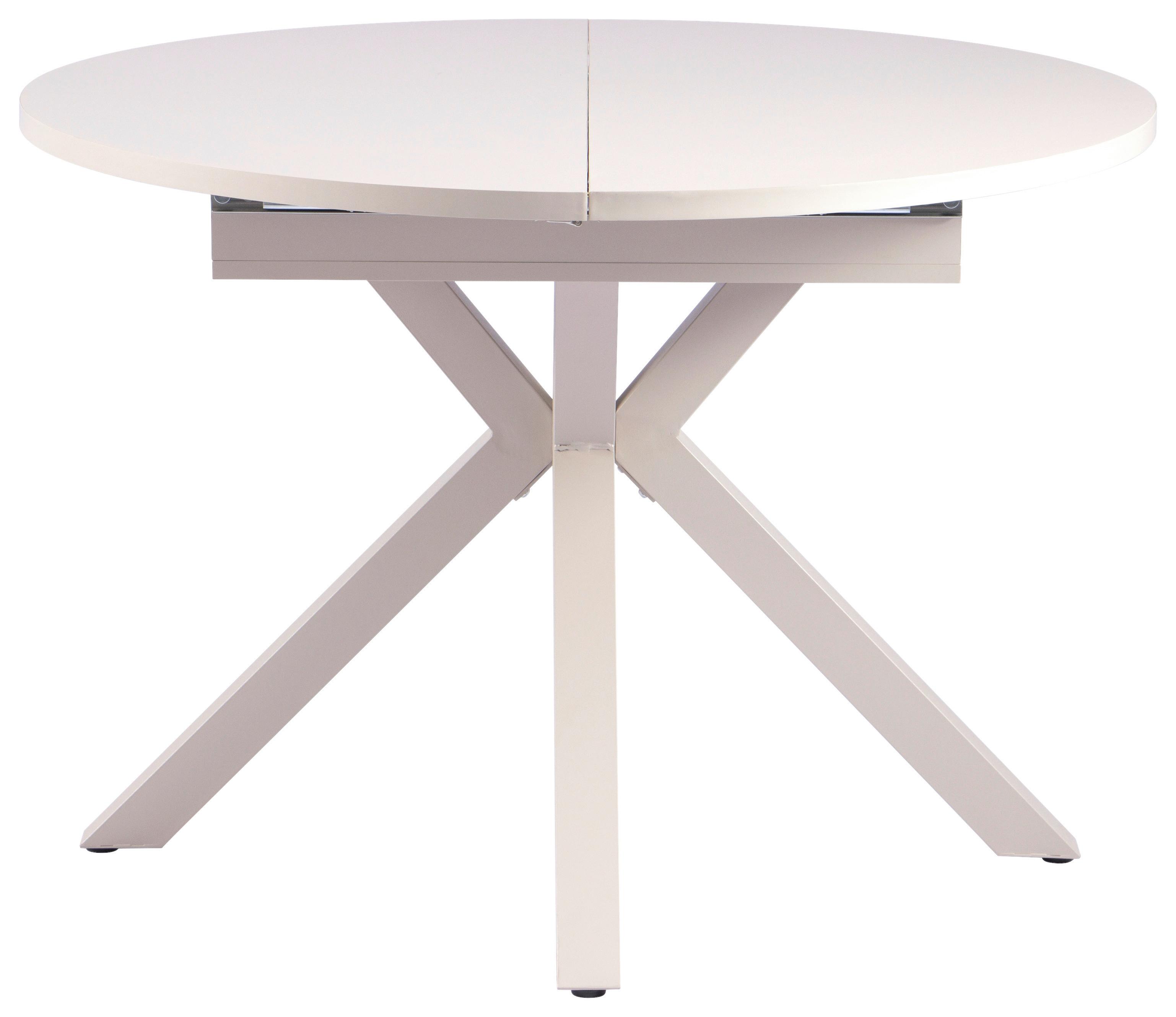Esstisch Bozan AZ Kaschmir L: 110-150 cm - Kaschmir, MODERN, Holzwerkstoff/Metall (110/150/110/76cm) - Livetastic