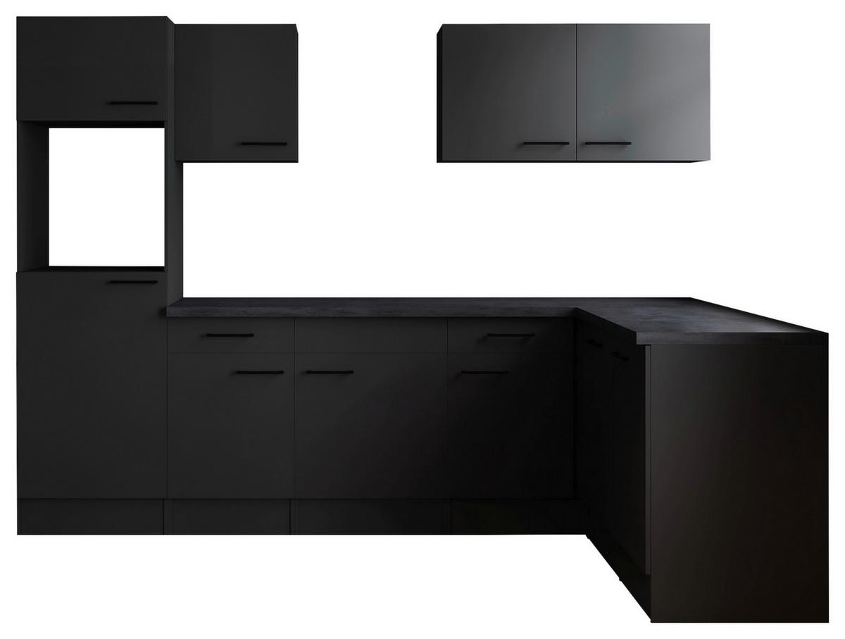 Eckküche Oliver Dunkelgrau S: 280x172cm - Dunkelgrau/Grau, Design, Holzwerkstoff (280/172cm) - Respekta