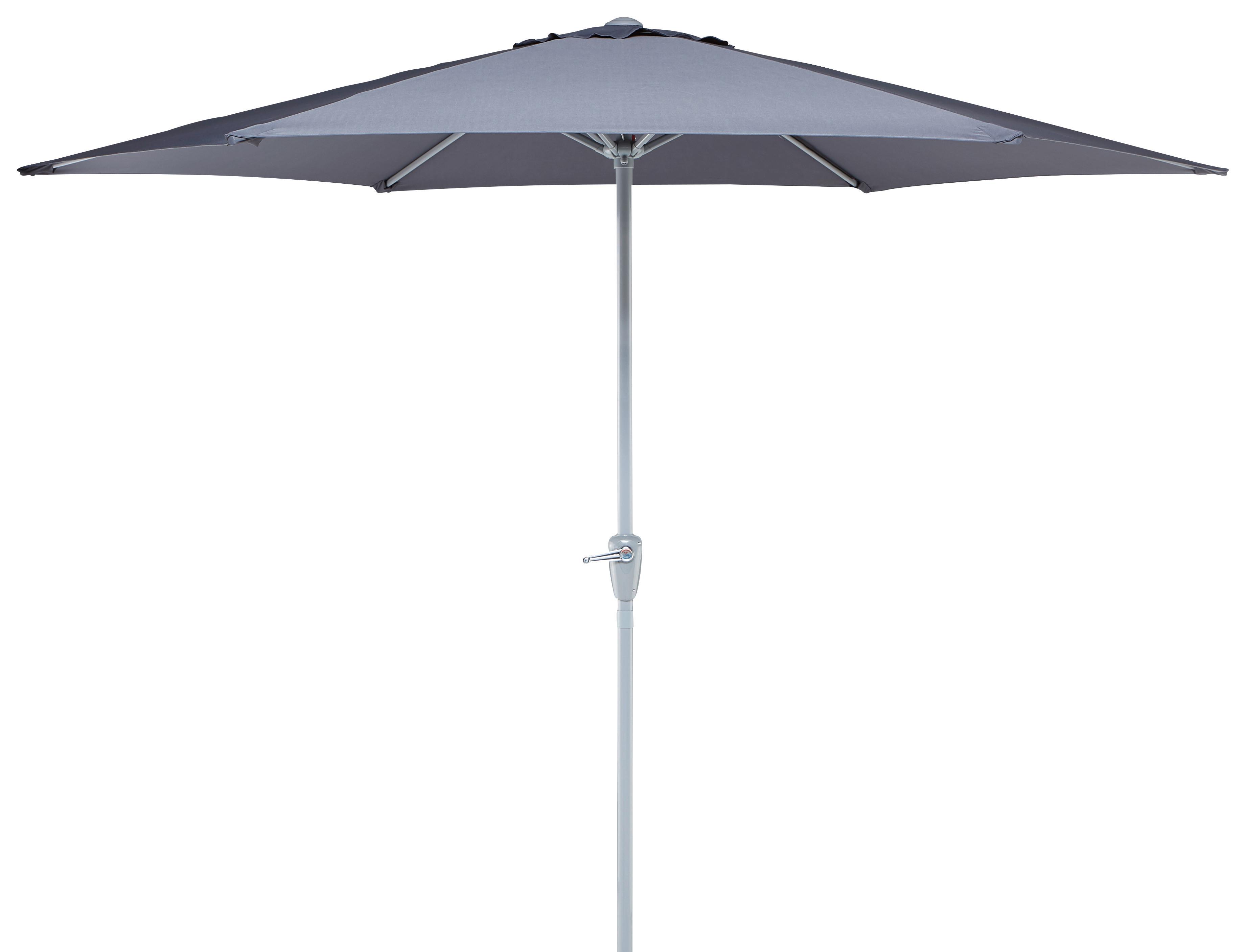 SLNEČNÍK AKANE - antracitová/strieborná, kov/textil (270/245cm) - Mömax