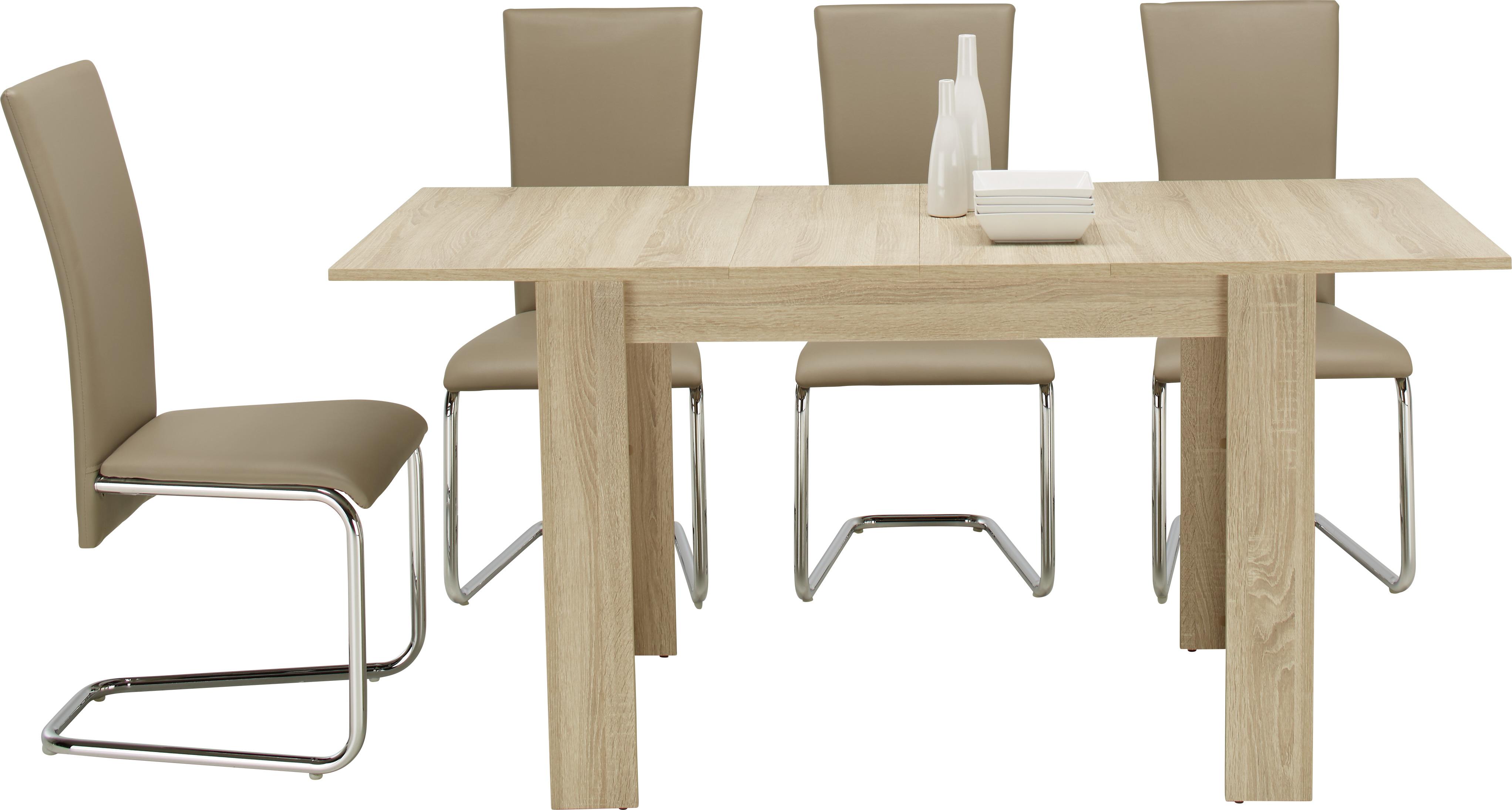 Rozkladací Jedálenský Stôl Bianca, 140-164x70 Cm, Dub - farby dubu, kompozitné drevo (110-164/70/76cm) - Based