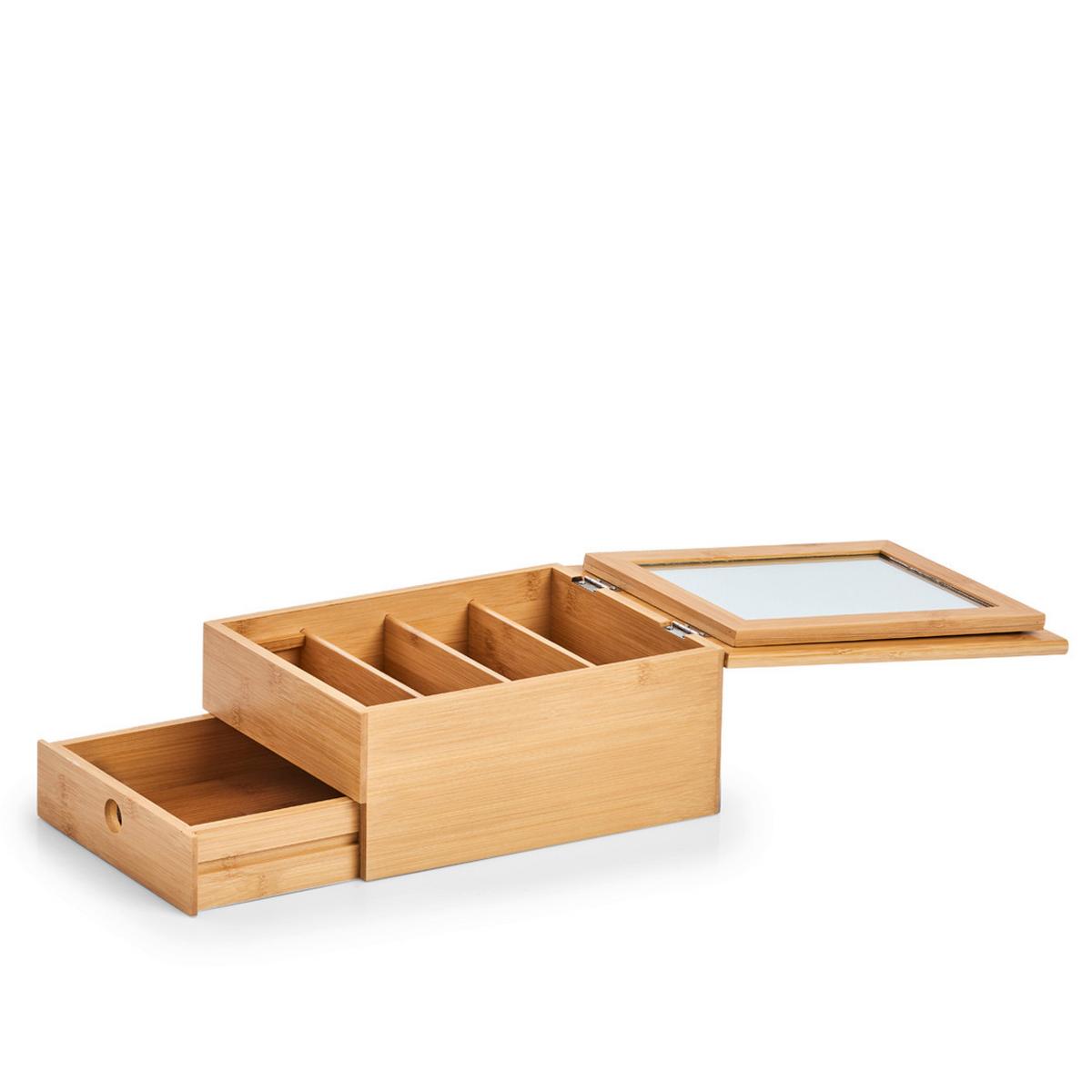 Schmuckkästchen Naturfarben BxHxT: 25x19x12 cm - Naturfarben, Basics, Holz (25/19/12cm) - Zeller Present