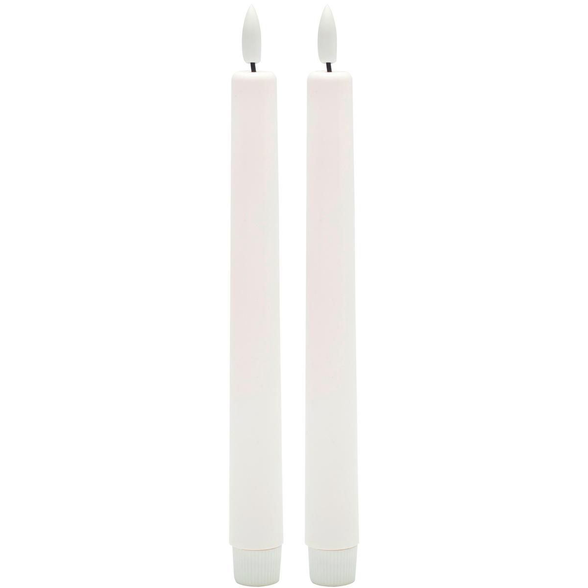Dlhá sviečka RINA - biela, plast/prírodné materiály (2,2/22cm) - Mömax