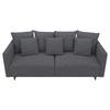 3-Sitzer-Sofa Mit Schlaffunktion Sofia B: 223 cm - Dunkelgrau, Design, Textil (223/96/95cm) - MID.YOU