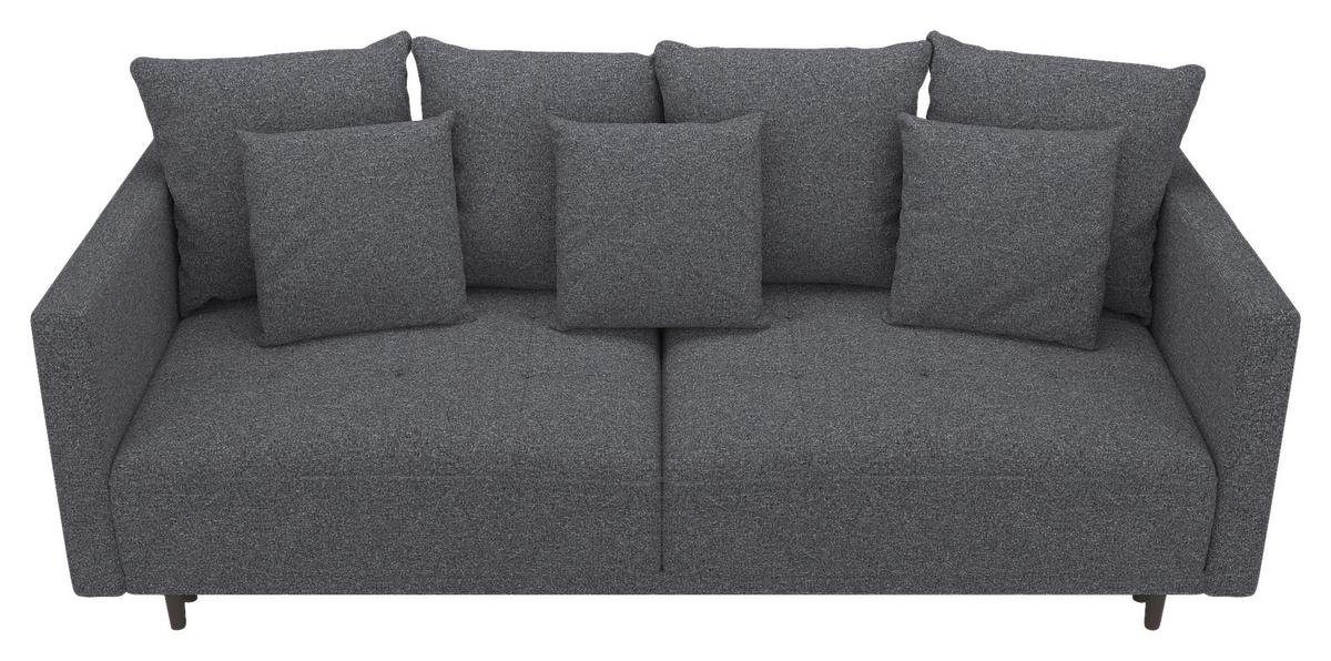 3-Sitzer-Sofa Mit Schlaffunktion Sofia B: 223 cm - Dunkelgrau, Design, Textil (223/96/95cm) - MID.YOU