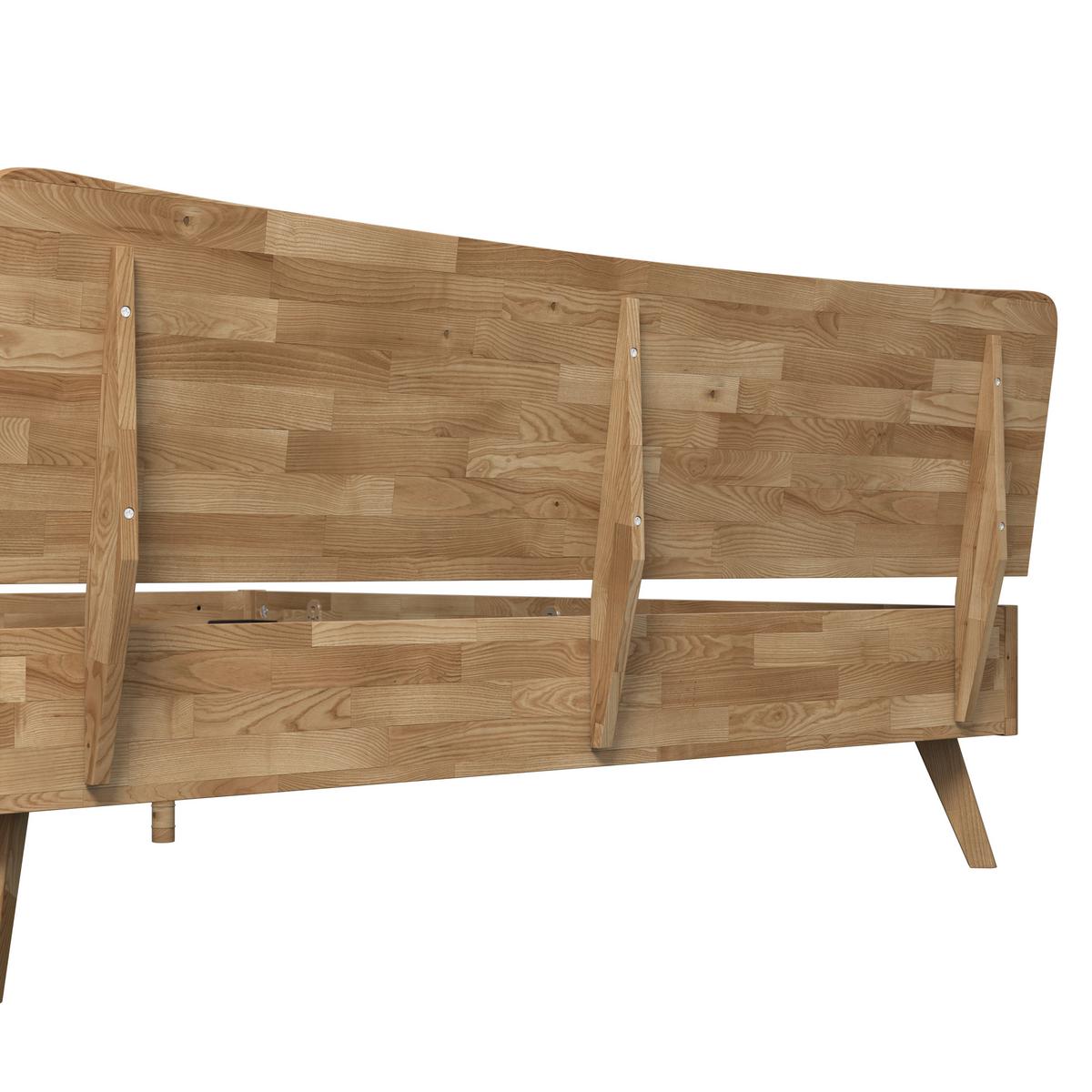 Drevená posteľ DANZIG 160x200 cm, lakovaná - divoký dub, Modern, drevo (160/200cm) - Bessagi Home