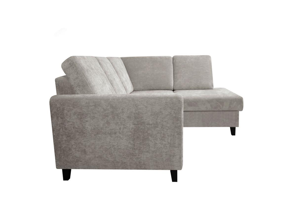Rohová sedačka ALTON, pravá, sivohnedá ženilka - čierna/taupe, Konventionell, drevo/textil (211/91/166cm)