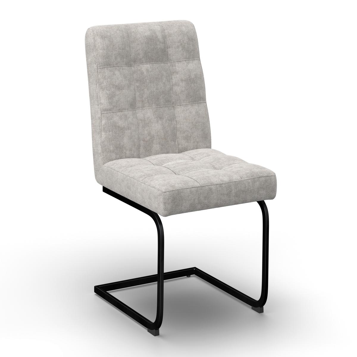 Stolička NOVA svetlá sivá - čierna/svetlosivá, Modern, kov/drevo (46/97/62cm) - Bessagi Home