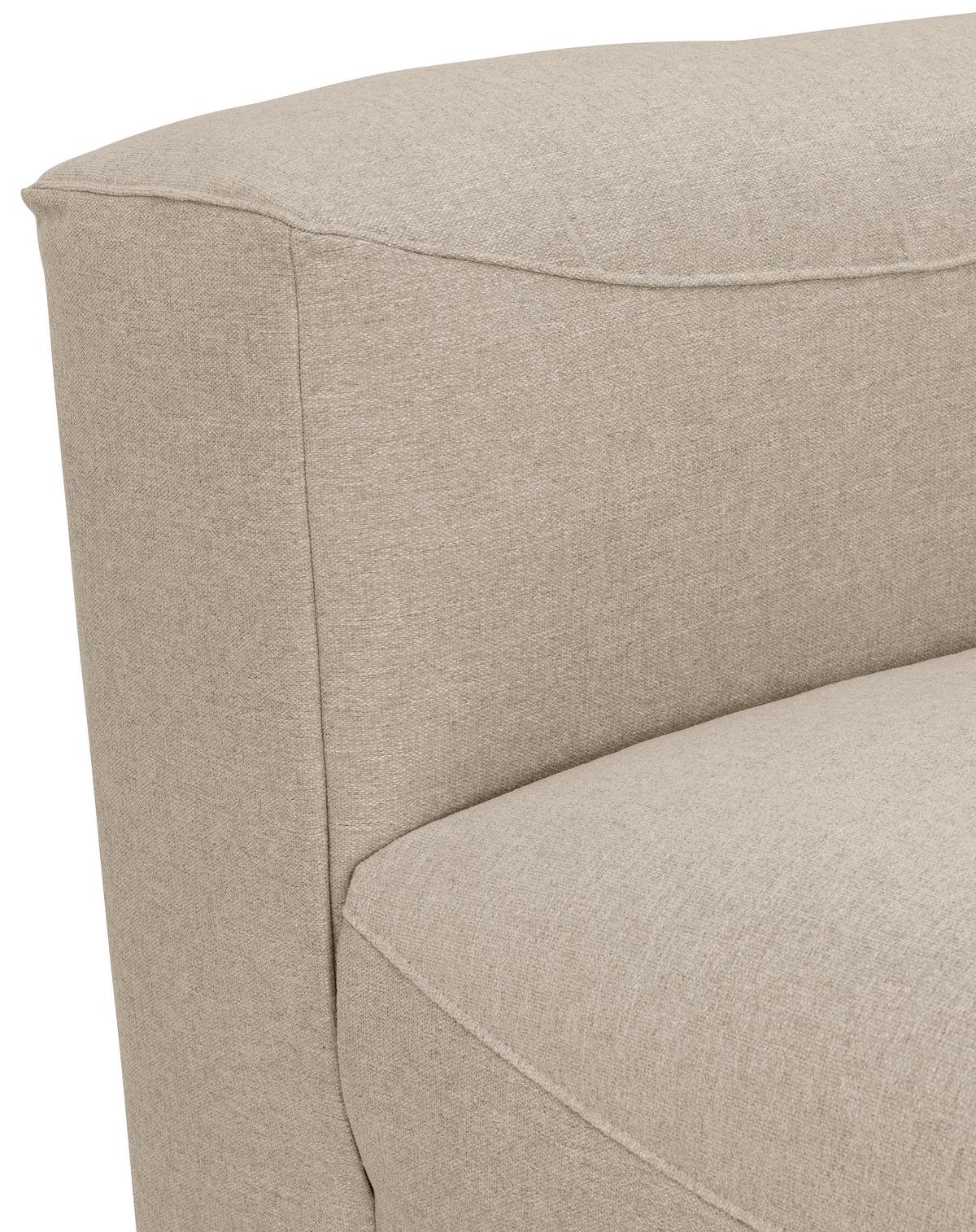 Wohnlandschaft Lena Creme Flachgewebe - Creme, Design, Textil (250/350/235cm) - Max Winzer