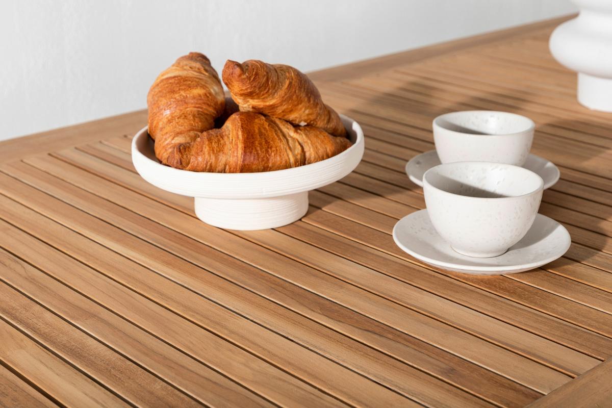 Gartentisch Panama - Weiß, KONVENTIONELL, Holz/Metall (160/90/75cm) - Gardenson