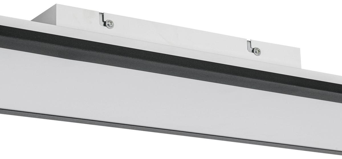 STROPNÉ LED SVIETIDLO JUO - čierna/biela, Modern, kov/plast (80/20/6,5cm) - Mömax