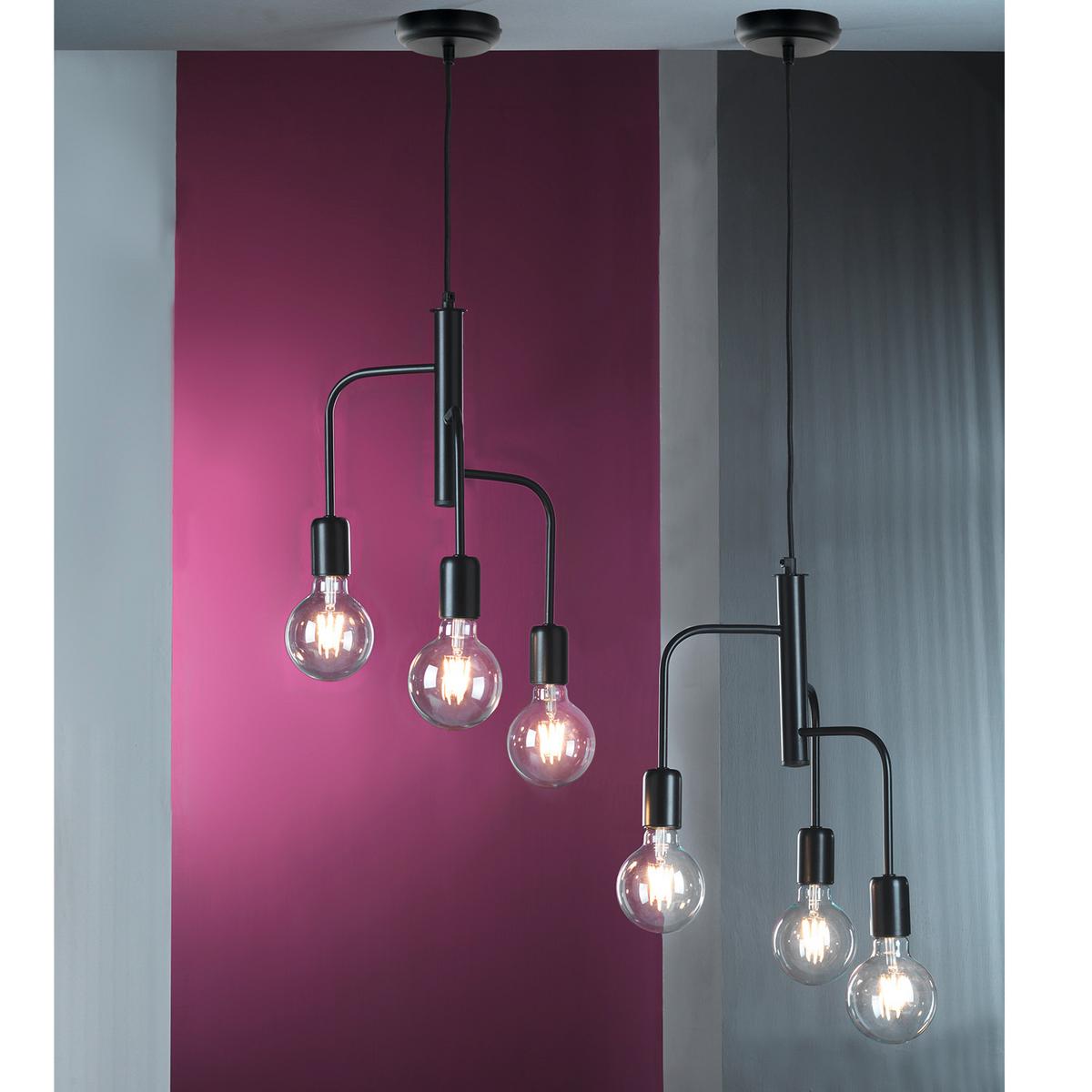 Hängeleuchte Schwarz D: 40 cm 22w - Schwarz, Design, Metall (40/140cm)