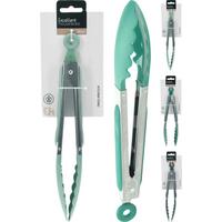 Kuchnské kliešte TONGS - sivá/zelená, Basics