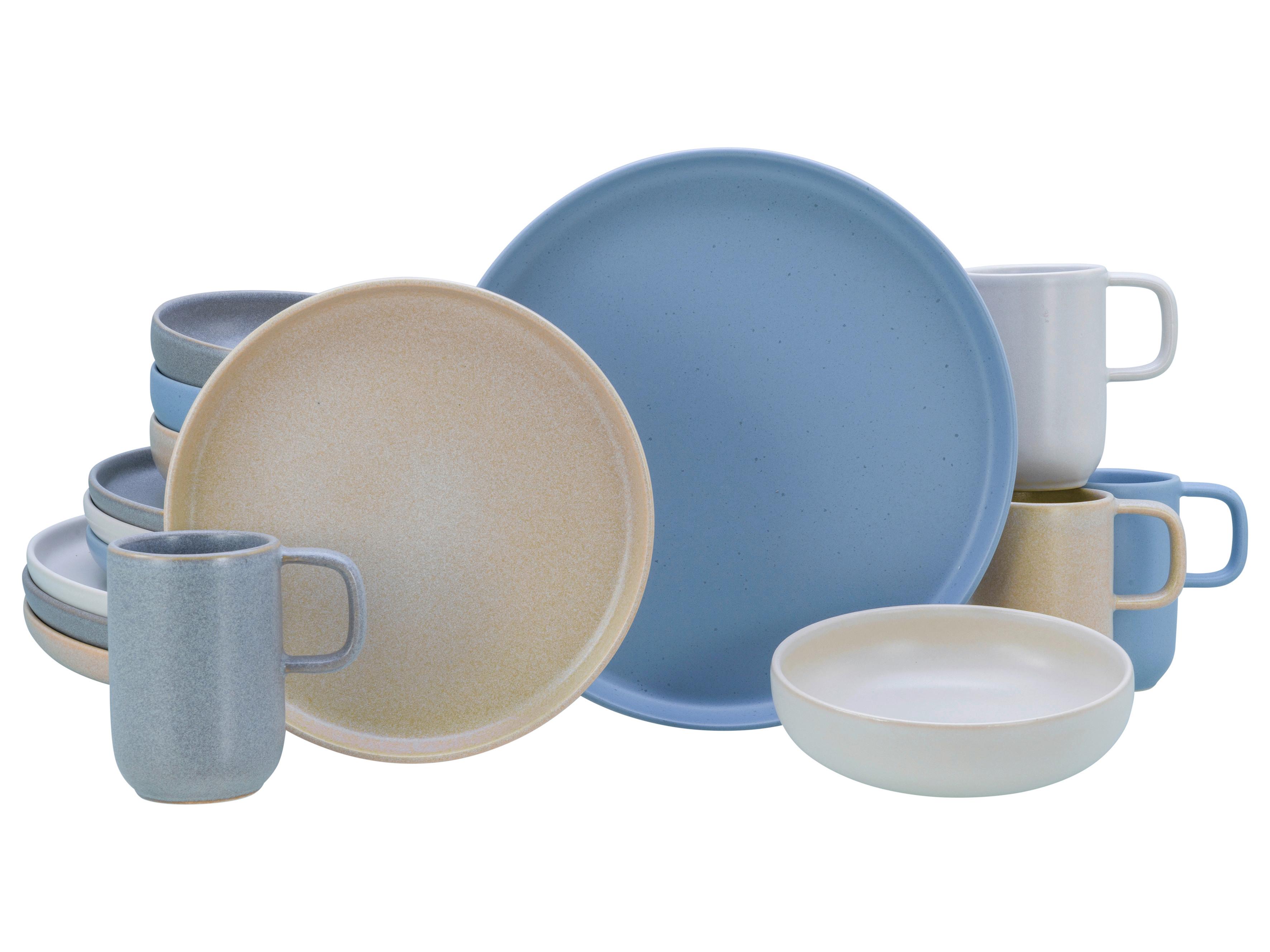 KOMBISERVICE Uno Nordic, Creme, 16-tlg. - Sandfarben/Creme, Basics, Keramik - Creatable