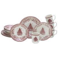 Kombiservice Tannenbaum 16--Teilig., Rot - Rot, Basics, Keramik - Creatable