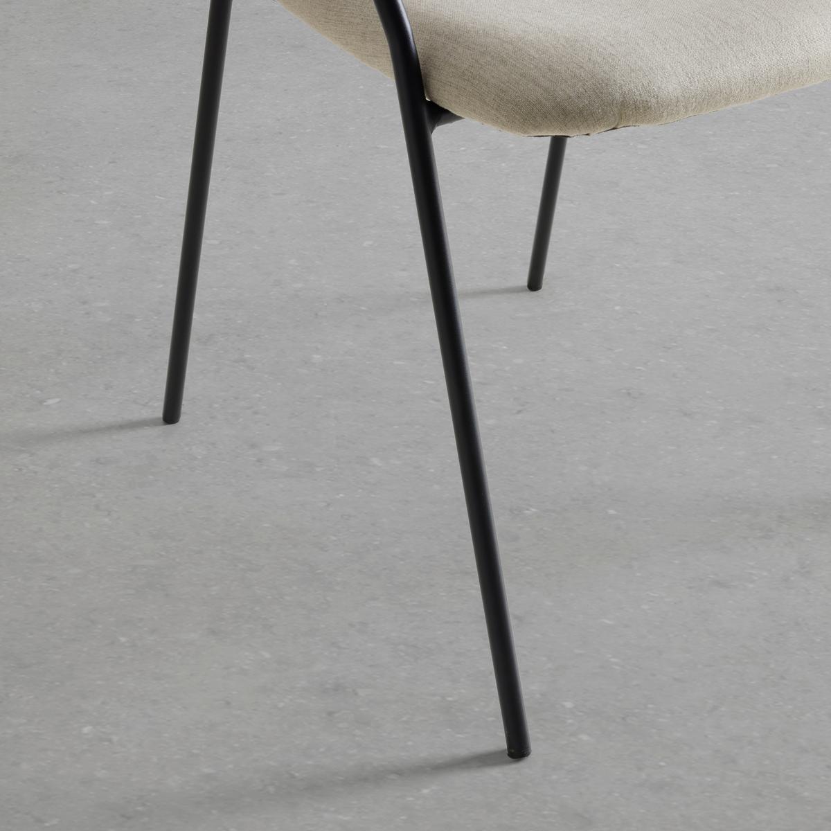 STOLIČKA S PODRÚČKAMI ALICE -TOP- - čierna/béžová, Design, kov/drevo (53/80/59cm) - Mömax