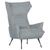 Ohrensessel Lorris - Hellgrau/Schwarz, KONVENTIONELL, Textil (83/110/92cm) - MID.YOU