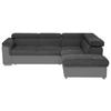 Ecksofa Mit Schlaffunktion + Bettkasten Milla Schwarz/fango - Fango/Schwarz, Basics, Holz/Textil (252/217cm) - MID.YOU