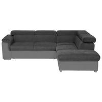 Ecksofa Mit Schlaffunktion + Bettkasten Milla Schwarz/fango - Fango/Schwarz, Basics, Holz/Textil (252/217cm) - MID.YOU
