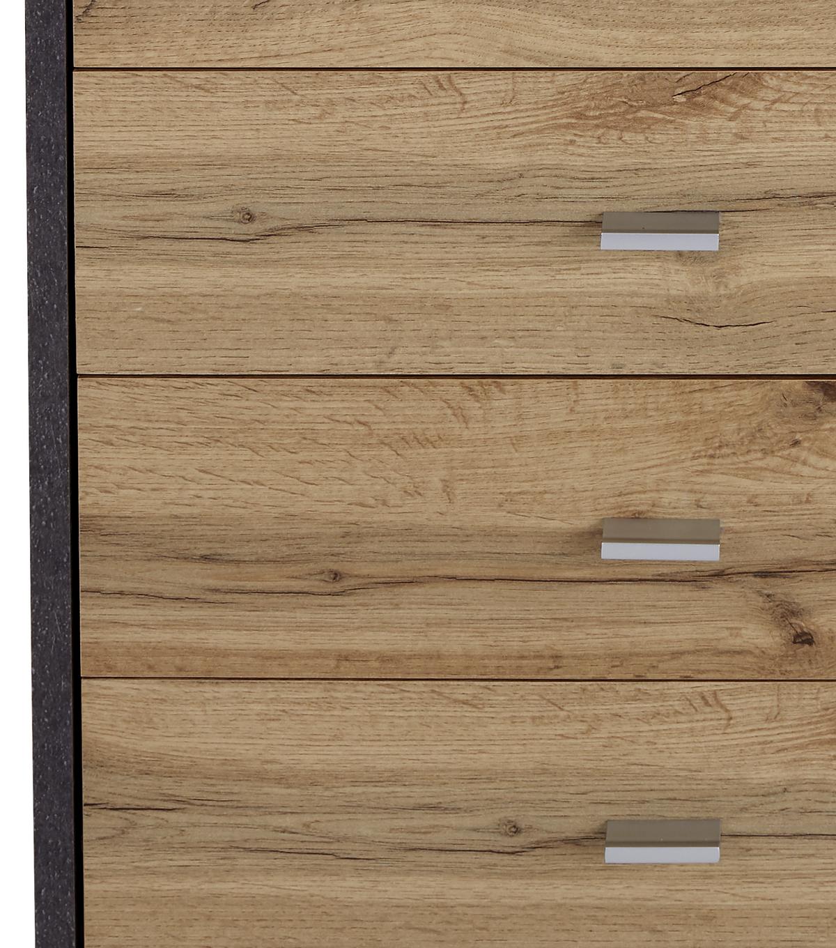 Komód 4-You 50/112 Cm - tölgyfa/szürke, Modern, faalapú anyag (50/111.4/34,6cm)