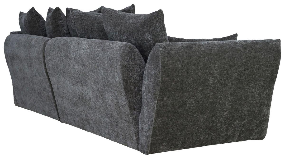 Univerzálna sedačka CAMMELLIO, grafitová ženilka, 7 vankúšov - čierna/grafitová, Modern, textil (296/189cm) - Mömax