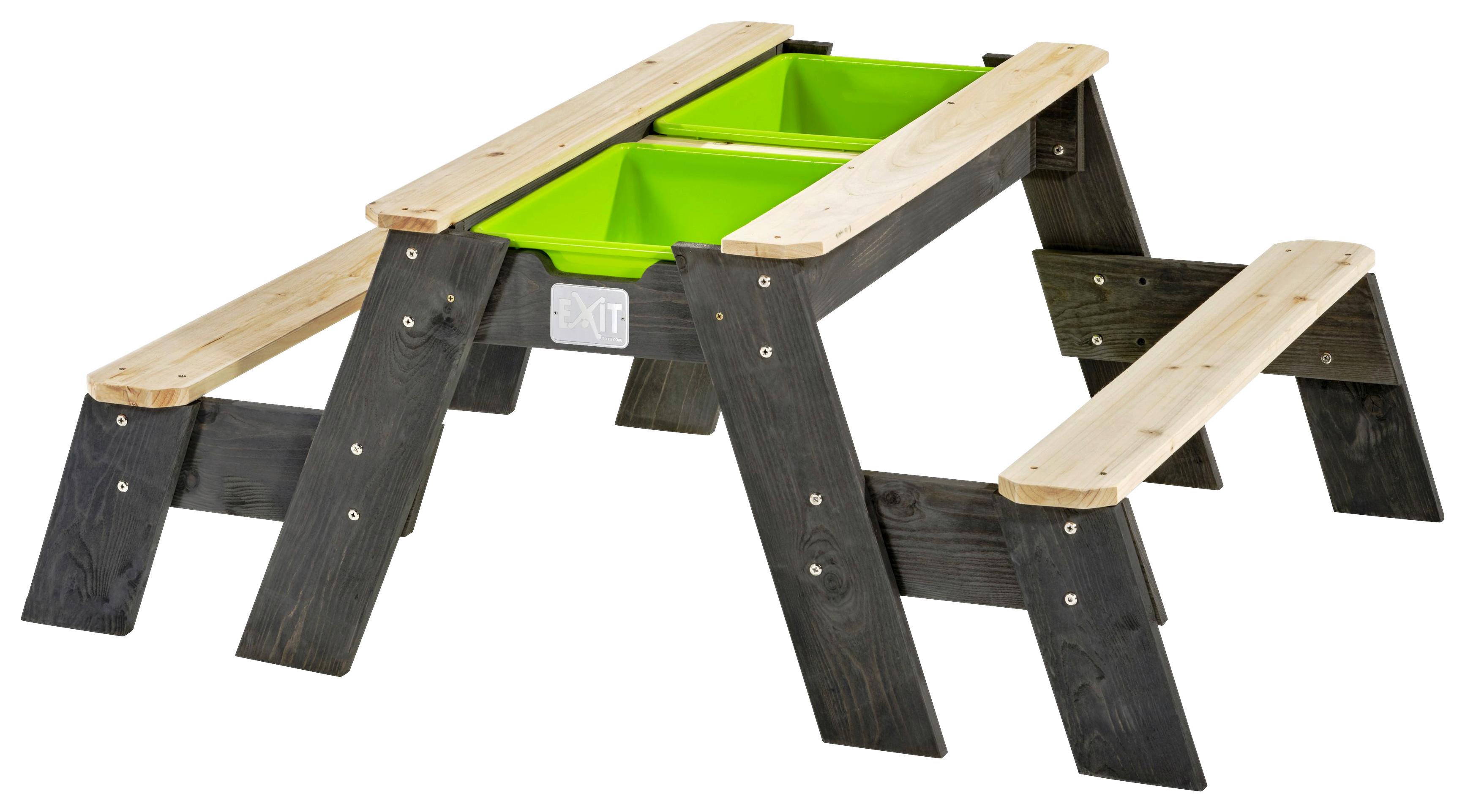 Sand- Und Wassertisch Exit Lxbxh: 120x94x50 Cm Grau - Grau, KONVENTIONELL, Holz (120/94/50cm) - EXIT Toys