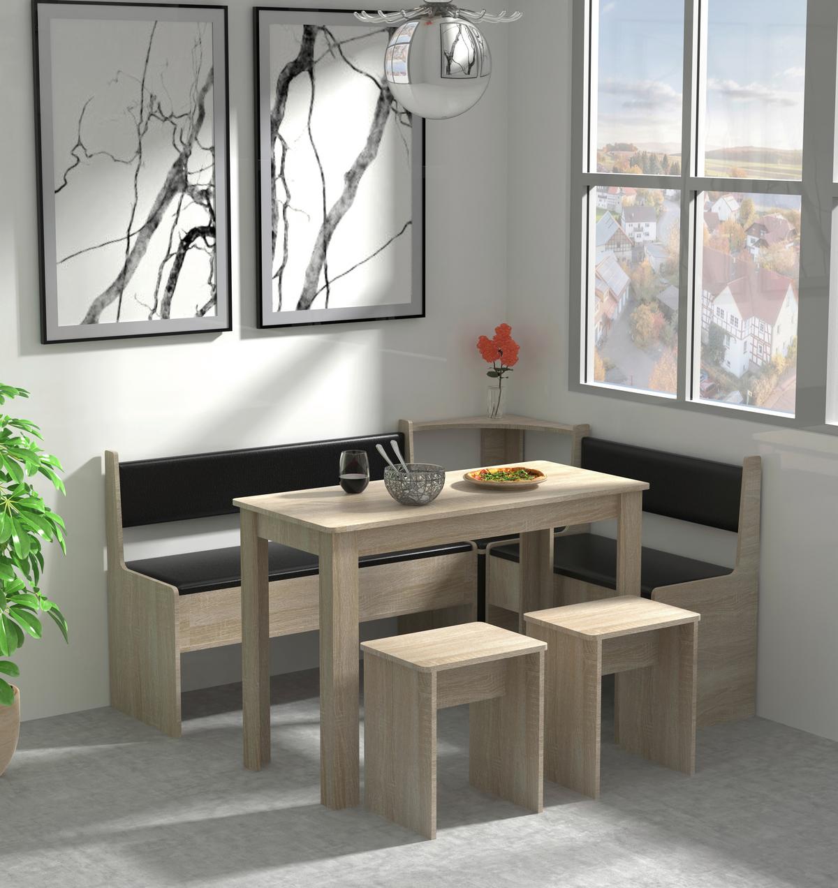 Eckbankgruppe Esal Sonoma Eiche S: 153/115 Cm - Sonoma Eiche, MODERN, Holzwerkstoff (153/115cm) - MID.YOU