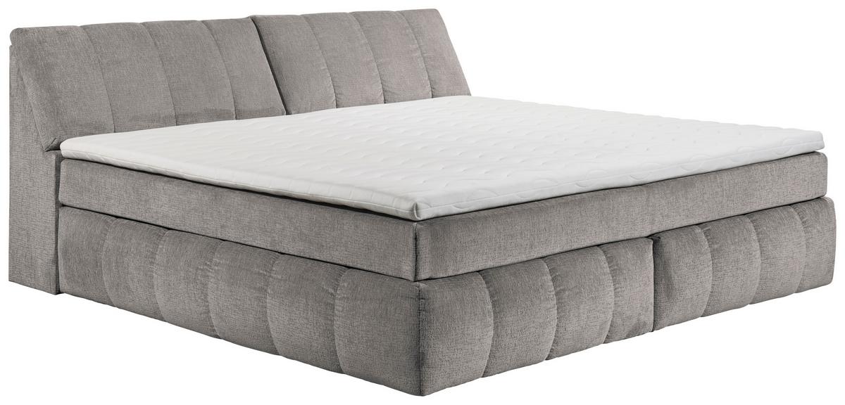 Boxspringbett Elkford 6 Mit Topper & Bettkasten 240x200 - Graubraun, MODERN, Holzwerkstoff/Textil (240/200cm) - MID.YOU